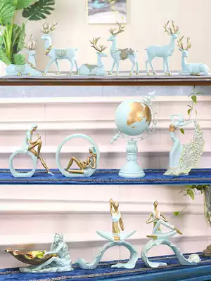 Housewarming gifts home decorations lucky elephant deer ornaments desktop furnishings key storage wine cabinet porch decoration