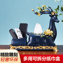 Eurostyle multifunctional elk containing paper towels box bedroom living room Dining Room Tea Table CREATIVE TABLE FURNISHING DRAW CARTON DEER PENDULUM PIECES