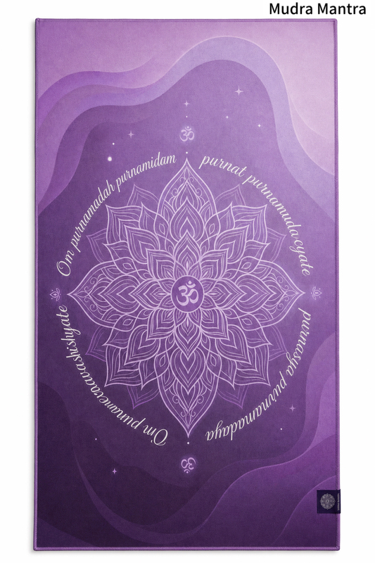 Mudra Mantra Original Yoga Towel, Non-Slip, Sweat-Absorbent, Quick-Drying, Auspicious Chant Sports Towel, Enlarged Size