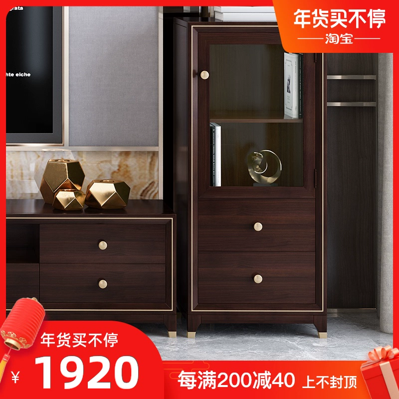 Tủ rượu sang trọng nhẹ Dortlefi của Mỹ tủ thấp phòng khách giá rượu bên phòng ăn tủ kính tủ rượu nội thất gỗ rắn - Buồng