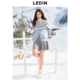 [Серия Fair Isle] Открытая контрастная цветовая линия 𫔭рубашка Женский новый зимний вязаный свитер Свитер