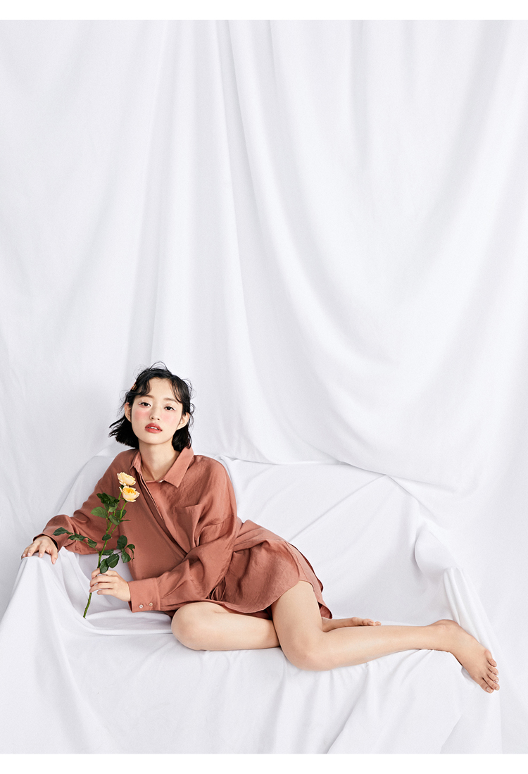Cà vạt khí chất Lecho set hè 2019 áo sơ mi nữ mới dài qua đầu gối mỏng - Bộ đồ đồ bộ