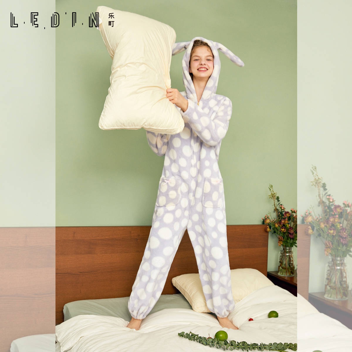 Pyjama pour femme à manches longues - Ref 2991528 Image 3