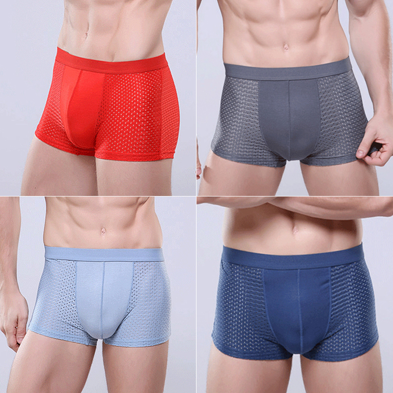 mens nhung Arctic quần lót đá Modale phẳng góc quần đầu thở chữ U quần sexy lưới quần lót bốn-góc.