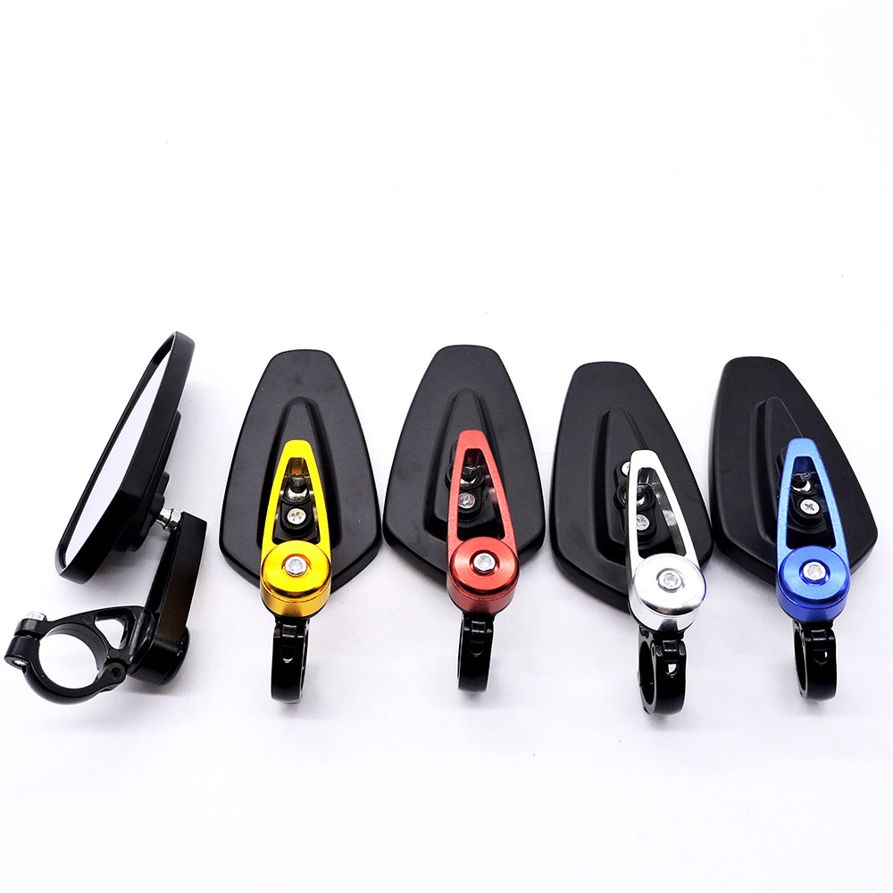 Motorcycle Sports Car Aluminum Alloy Handlebar Mirror Reflector Electric Vehicle Modification Universal Longjia V Cafe Racer Rearview Mirror