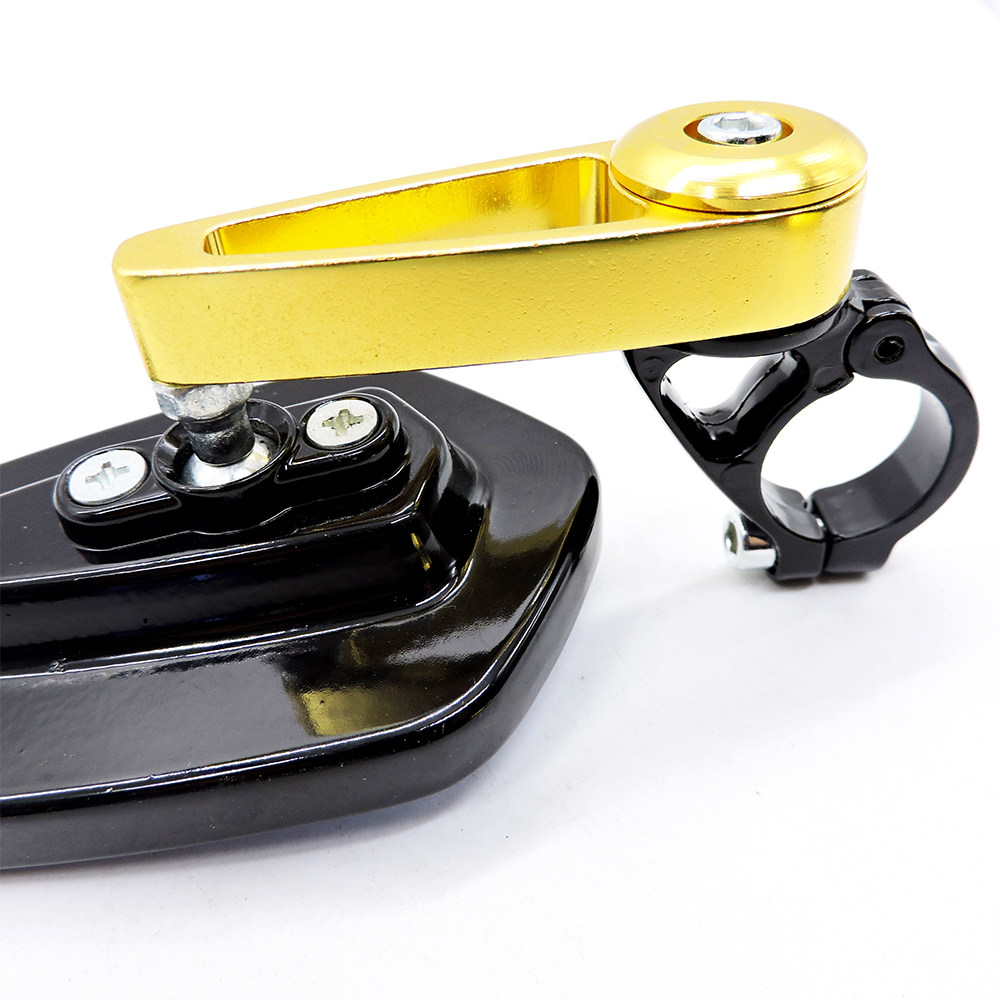 Motorcycle Sports Car Aluminum Alloy Handlebar Mirror Reflector Electric Vehicle Modification Universal Longjia V Cafe Racer Rearview Mirror