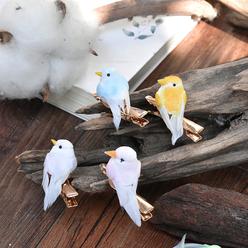 Forest department original fat chirping bird hairpin Hanfu headdress Ancient style hairpin hair ornaments Cute Cuckoo bird hair cactus girl