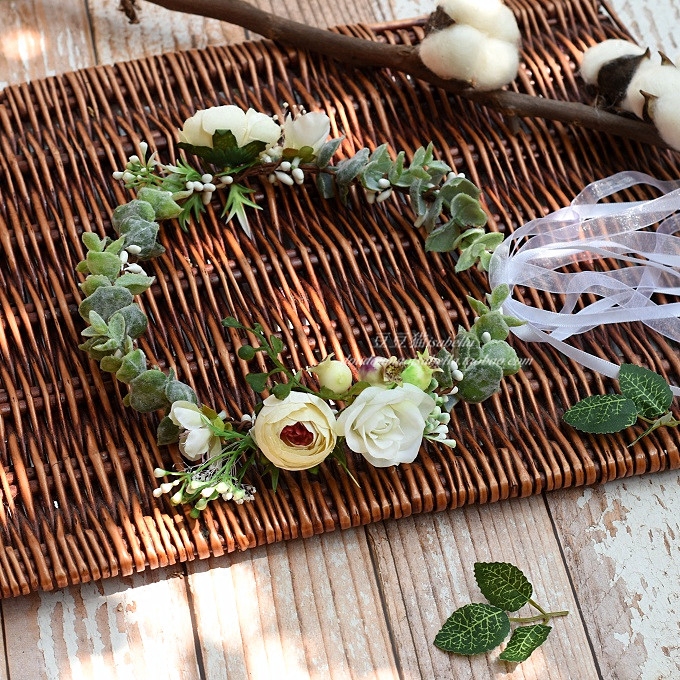 Wizard of Oz Wonder Headjewelry Green flower blossom headdress bride married film building flower super fairy