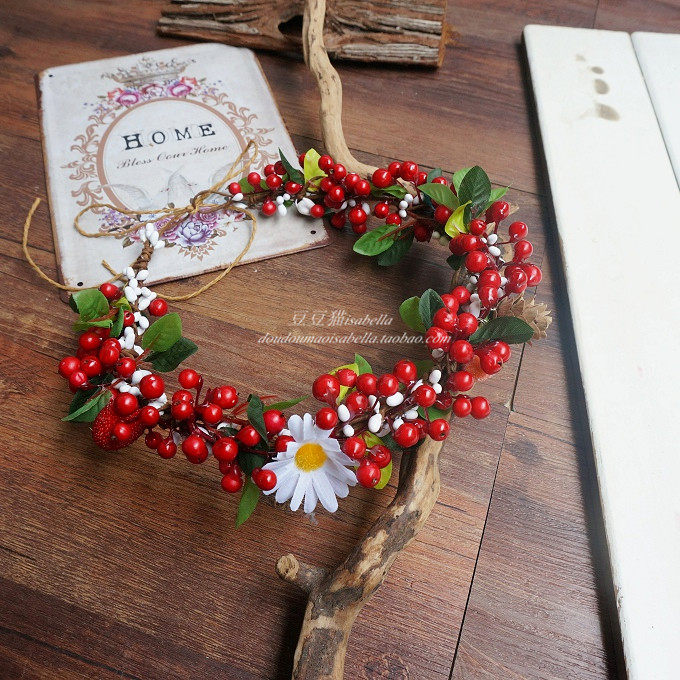 Forest Christmas Pine Cones Bridal Garlands Headdress Holiday accessories Travel wedding photography Photo Head ring Wedding hair ornaments