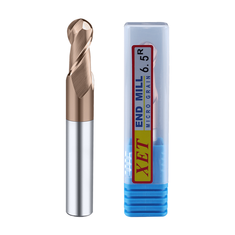 XET55 degree tungsten steel upright milling cutter ball cutter hard alloy ball head milling cutter 2-edge machining centre R0 5-R10CNC