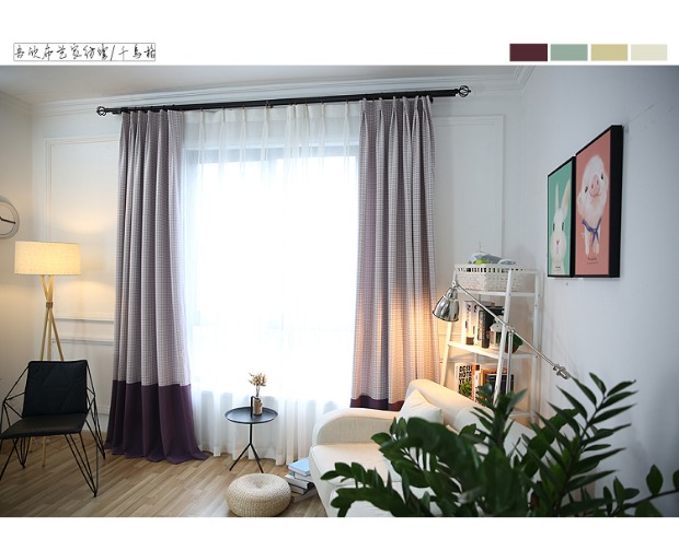 Màu xanh mới Rèm cửa Trung Quốc Phong cách Mỹ Phòng khách Bắc Âu Phòng ngủ Bay Window Hoàn thành Sản phẩm Tùy chỉnh Hiện đại Đơn giản Jacquard Retro - Phụ kiện rèm cửa móc treo rèm