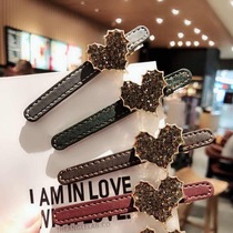 Han edition Hair Accessories Crystal Women PU Hairspoon Hairspoon Hairspoon Hair Clip Liu Hai Clip Water Drill Hairpin Clip Inlaid Drill Korea