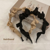 Han Prints method of sweet and beautiful temperament satin colorful female butterfly knot hair hoop head stirrup for oppressive hair card-issuing hair dressing