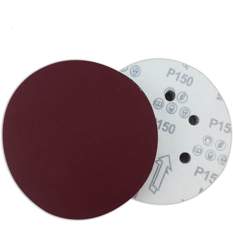 6-inch 150MM stick sheet disc sandpaper pull down sheet self-adhesive sand disc back suede sheet flocking sandpaper sheet