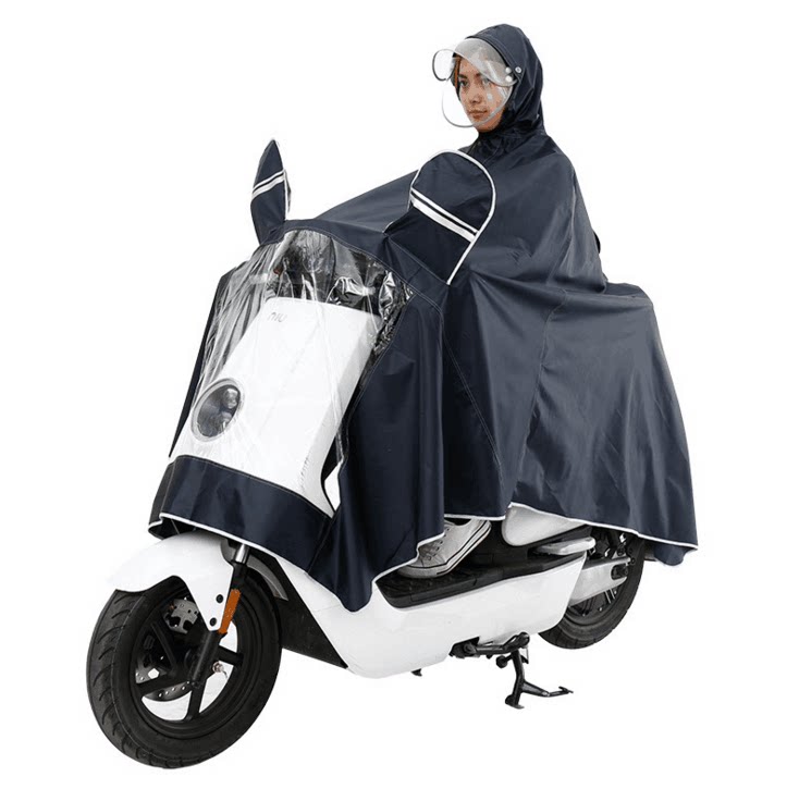 Suitable for calf N1s MQI2 M U1 U US electric car raincoat waterproof increase double peak rain cape