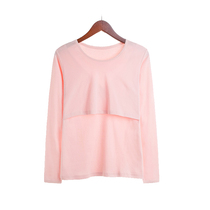 Pregnant Woman Autumn Clothes Lactation Period Blouses Pure Cotton Postpartum Single Piece Feeding Clothing Autumn Winter Months Subwear Warm Beating Undercotton Sweatshirt