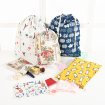 Cotton and linen drawstring storage bag Travel storage clothing Underwear baby clothing Mobile phone drawstring bag storage hanging bag