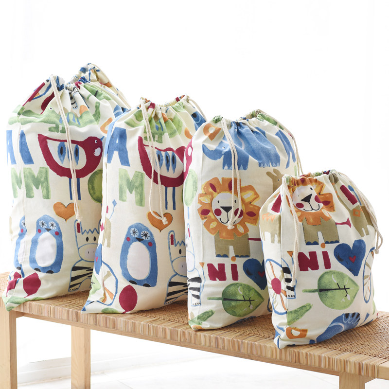 Drawstring Pocket Travel Clothes Storage Bag Finishing Bag Clothes Finishing Packing Bag Kindergarten Cartoon Quilt Bag
