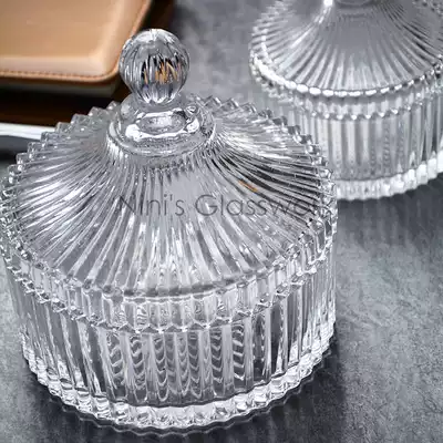 Coffee European style retro sugar cube jar Princess glass storage jar Candy box part