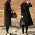 Áo mới 2019 phổ biến của phụ nữ Hàn Quốc áo khoác len nữ dài giữa màu đen kiểu Hepburn kiểu phương Tây - Trung bình và dài Coat