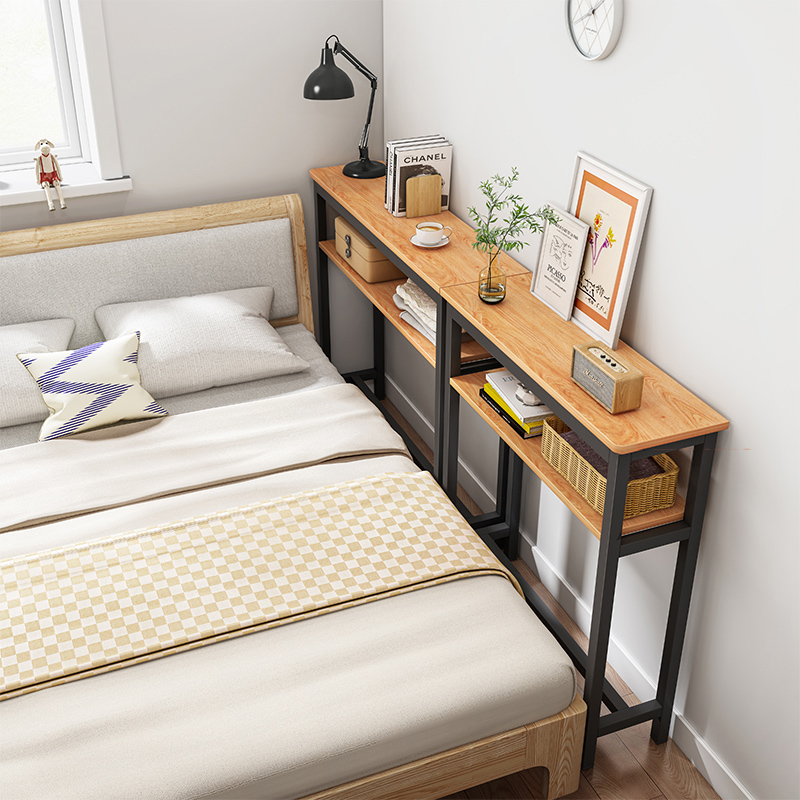 Sofa rear shelf two-story bedside cabinet long cabinet narrow sofa gap cabinet storage cabinet bedside gap cabinet corner