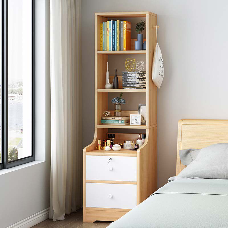Simple bed head cabinet high section 40cm wide minimalist modern light lavish small rental room special bedroom bedside cabinet-Taobao