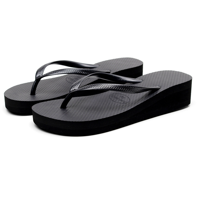 Beach Sandals with Thick Soles, Flip-Flops for Women, Versatile and Fashionable, Trendy Summer Style, Non-Slip Wedge Heel, Thong Sandals
