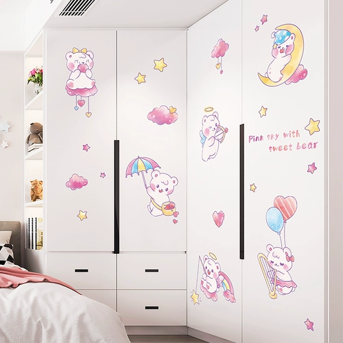 Детские наклейки на стену, наклейка, с медвежатами