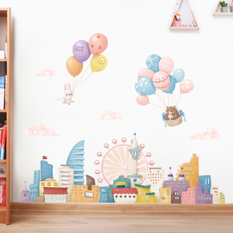 Girl Room Placement Wall Stickers Bedroom Cozy Wall Deco Wall Stickler Creative Children Room Wallpaper Self-Adhesive