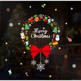 Рождественская стеклянная оконная наклейка для детского сада, наряжаться