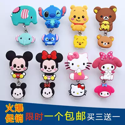 Cute Nurse Badge clip creative cartoon badge buckle telescopic pull buckle student card clip clip