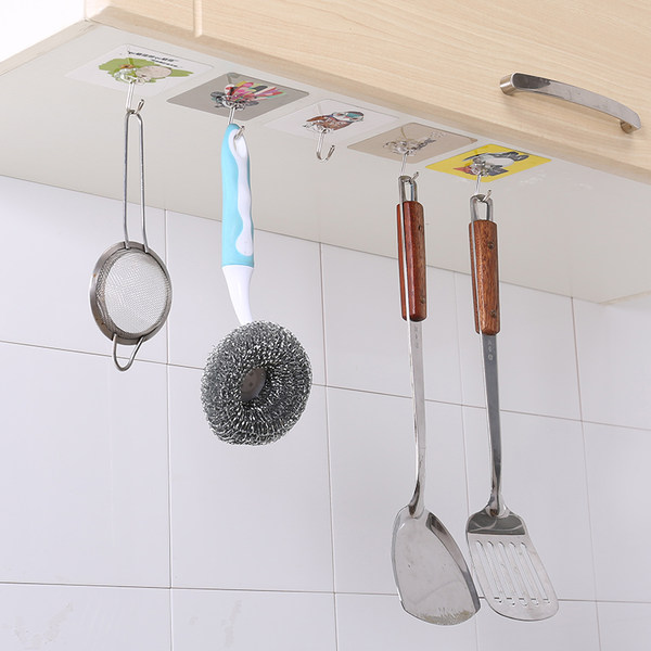 柏康 强力无痕粘胶挂钩 16个装 优惠券折后￥9.9包邮（￥19.9-10）