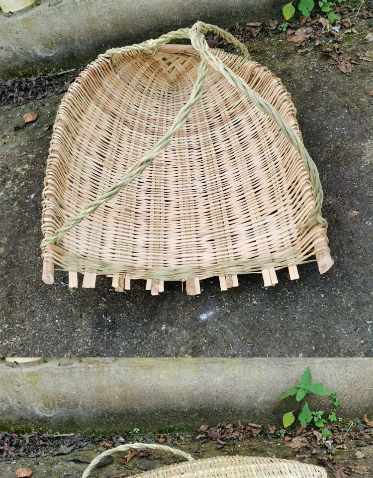 E0PB批发竹编撮箕农用挑土挑泥沙箢箕粪箕坑篼畚箕戳箕簸箕挑工地-阿里巴巴