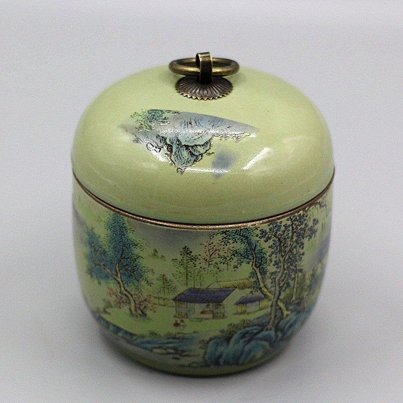 同治粉彩山水茶叶罐，收藏界的宝藏古董？🤔-仿古瓷器-淘宝好物网