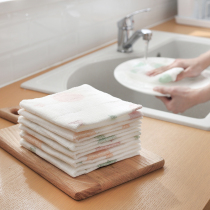  Wood fiber dishwashing rag Household cleaning towel absorbent and strong decontamination kitchen dishwashing towel non-stick oil cleaning cloth