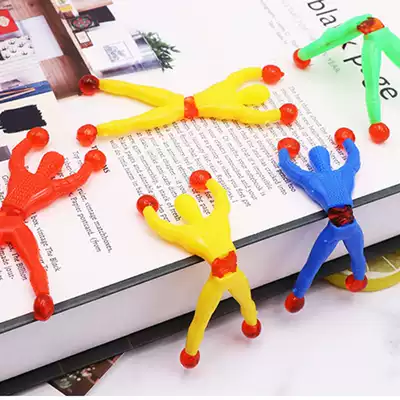 Magical sticky climbing wall Spider-man children 4-year-old toy Superman vent elastic tuba large 80 nostalgic small prize