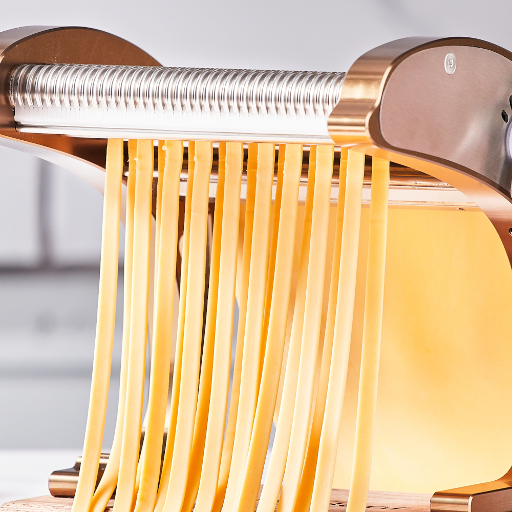 自家製麺機 家庭用麺プレス 幅広・薄型丸麺 316 食品用ステンレススチール製 小型麺製造 パフペストリーパン