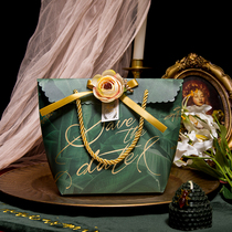 MISSXIU wedding love magic] Original design light luxury green portable European style Candy Box large capacity