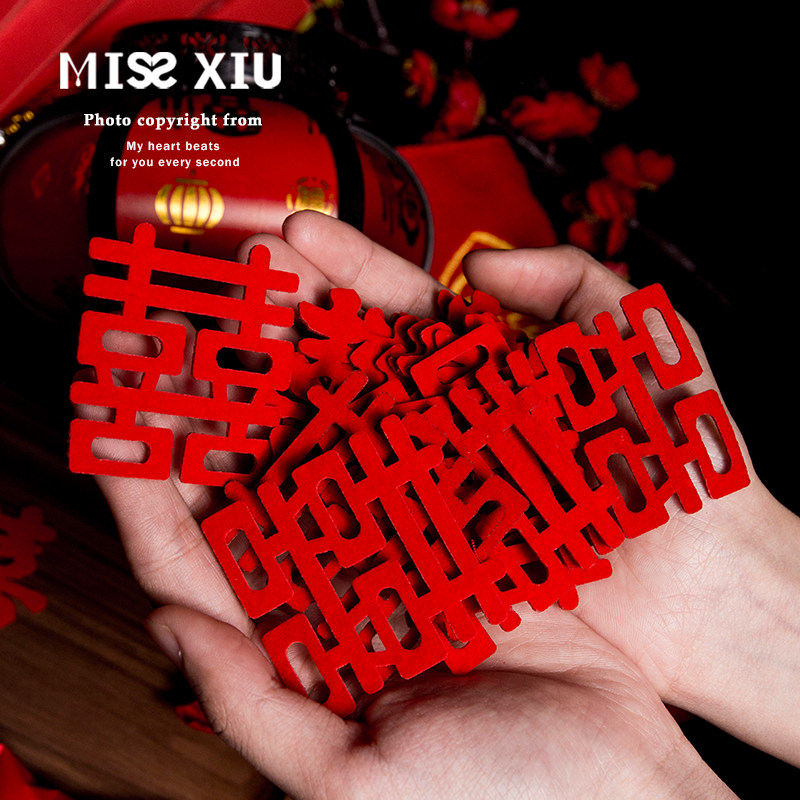 MISSXIU Wedding Mini-Delight Character] Hand-tossed wedding with wedding bed Wedding Room Stairway Fruit Tray Arrangement Decorations