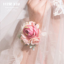 MISSXIU Wedding Unheard Flowers Fame] Wedding groom Bride family full set of chest flower bridesmaids accompanied by wrist flowers