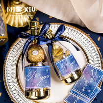 MISSXIU wedding bright star light] 10 pack blue wedding transparent PVC personalized champagne bottle wedding candy bottle