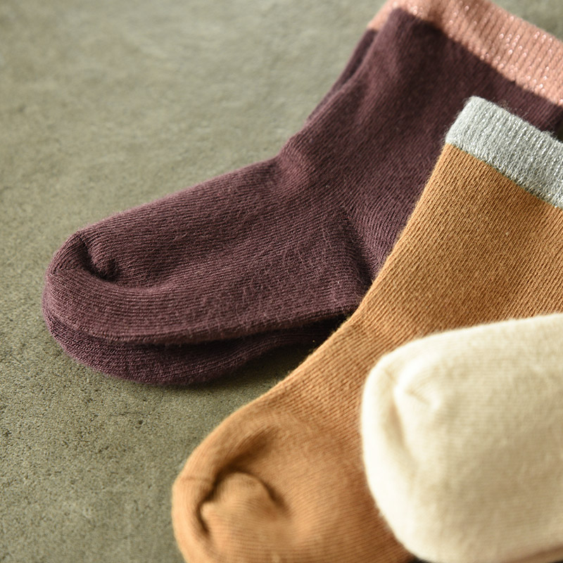 Vớ cotton dày, vớ trẻ em, bé trai và bé gái, tất mềm và thoáng khí, vớ mùa thu và mùa đông tất cotton mỏng đẹp