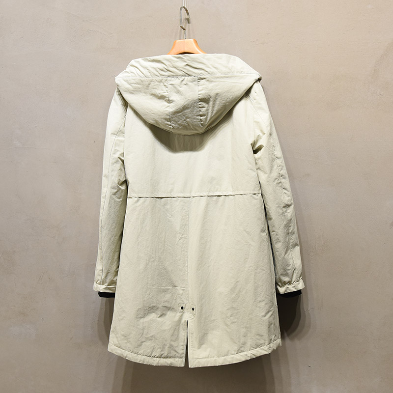 Bộ đồ cotton dài mỏng cho nam, áo khoác nhẹ, áo khoác ấm có mũ trùm đầu, áo khoác nam, mùa thu đông áo gió điều hoà