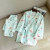 Bộ đồ kimono Nhật Bản cotton air layer nữ dài tay quần nhà đồ ngủ đồ ngủ mùa thu đông thời trang công sở Bộ Pajama