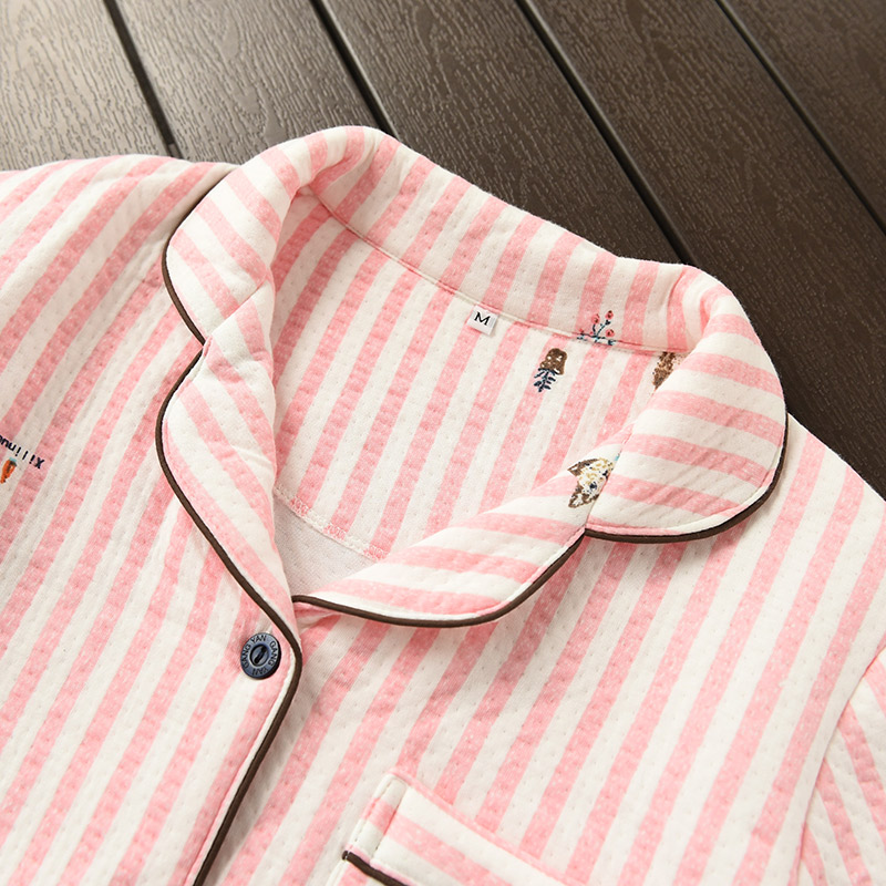 Bộ đồ ngủ nữ bằng vải cotton không khí Bộ đồ phục vụ trong nhà những kiểu đồ bộ may đẹp