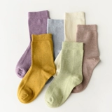 Бархатные цветные осенние носки, средней длины, из ворсистого хлопка