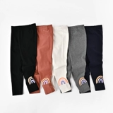 Детские леггинсы, приталенный хлопковый эластичный комбинезон, радужные осенние штаны, подходит для подростков, детская одежда