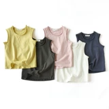 Хлопковая детская мягкая тонкая майка топ для мальчиков, футболка без рукавов, летняя одежда, подходит для подростков