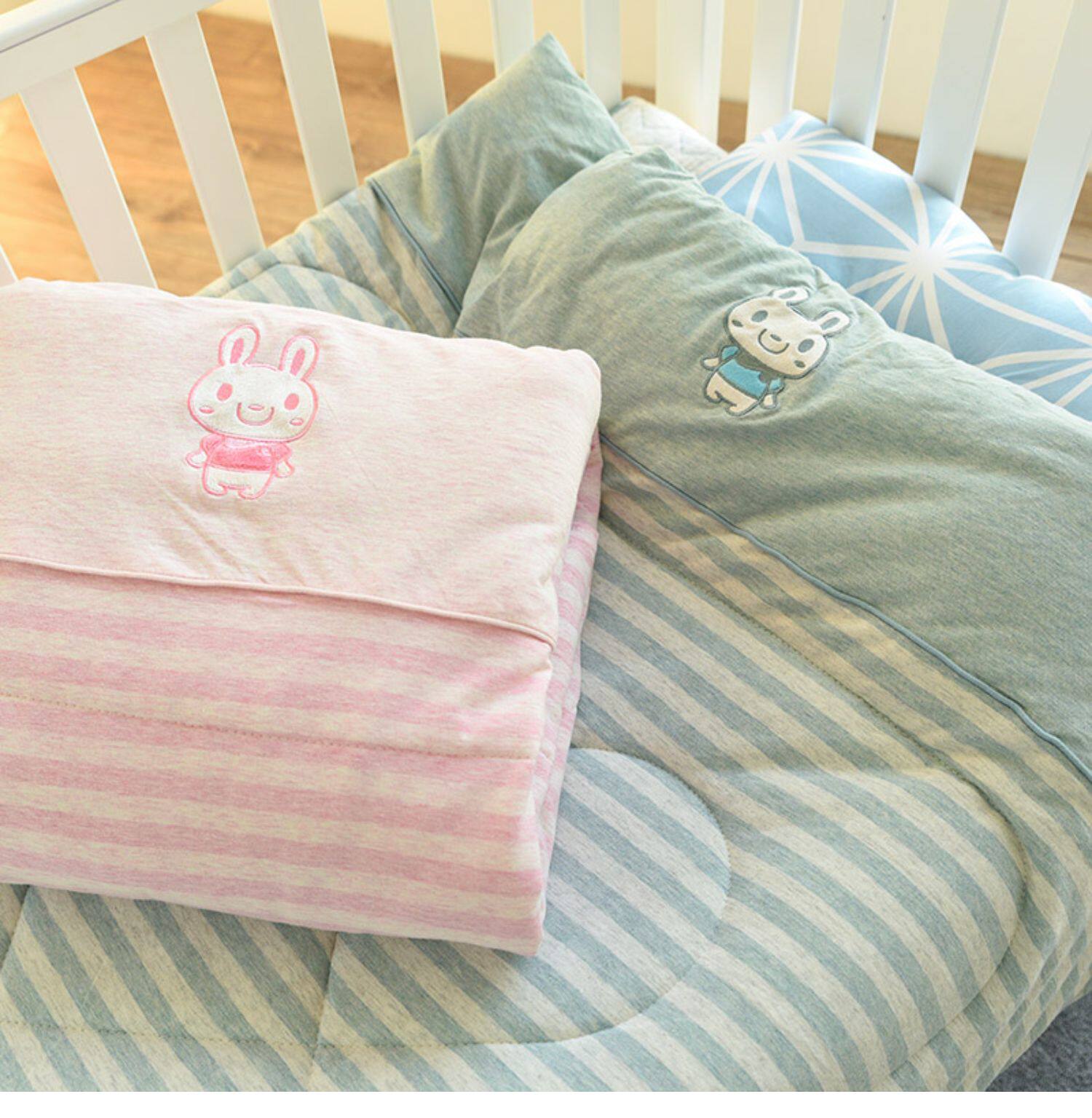 одеяло 春夏款 色纺天竺棉 儿童被子 纯棉宝宝棉被幼儿园被子夏凉被