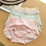 Бархатное эластичное нижнее белье, комфортные цветные безопасные летние штаны, средняя посадка